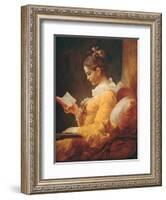 Young Girl Reading, about 1776-Jean-Honoré Fragonard-Framed Giclee Print