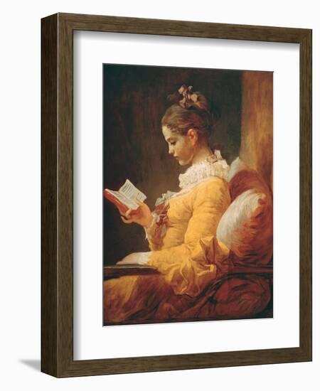 Young Girl Reading, about 1776-Jean-Honoré Fragonard-Framed Giclee Print