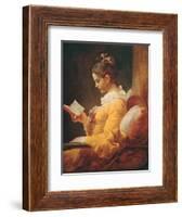 Young Girl Reading, about 1776-Jean-Honoré Fragonard-Framed Giclee Print