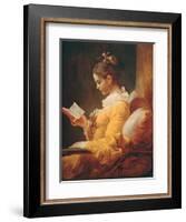 Young Girl Reading, about 1776-Jean-Honoré Fragonard-Framed Giclee Print