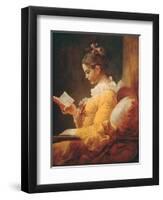 Young Girl Reading, about 1776-Jean-Honoré Fragonard-Framed Giclee Print