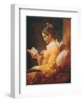 Young Girl Reading, about 1776-Jean-Honoré Fragonard-Framed Giclee Print