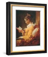 Young Girl Reading, about 1776-Jean-Honoré Fragonard-Framed Giclee Print