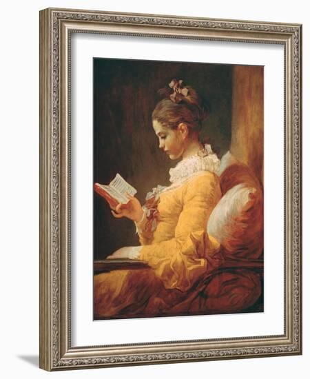 Young Girl Reading, about 1776-Jean-Honoré Fragonard-Framed Giclee Print