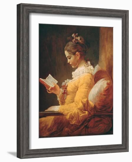 Young Girl Reading, about 1776-Jean-Honoré Fragonard-Framed Giclee Print