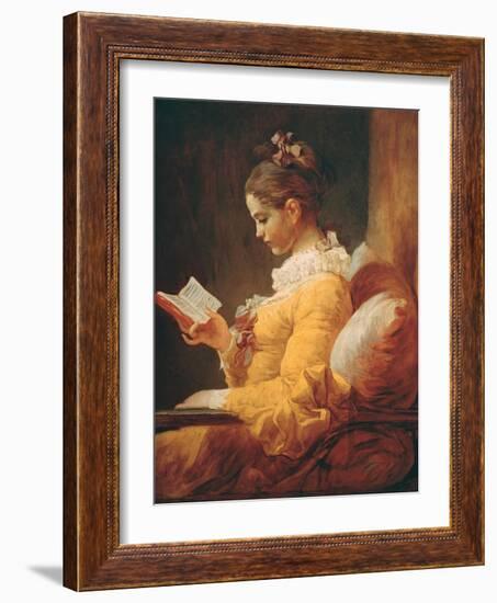 Young Girl Reading, about 1776-Jean-Honoré Fragonard-Framed Giclee Print