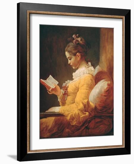 Young Girl Reading, about 1776-Jean-Honoré Fragonard-Framed Giclee Print