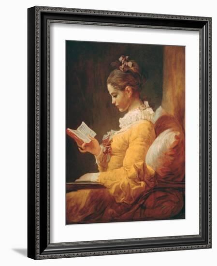 Young Girl Reading, about 1776-Jean-Honoré Fragonard-Framed Giclee Print