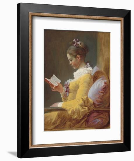 Young Girl Reading, C. 1770-Jean Honore Fragonard-Framed Premium Giclee Print