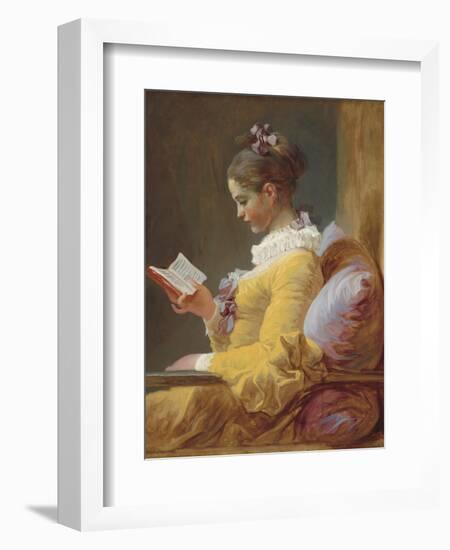 Young Girl Reading, C. 1770-Jean Honore Fragonard-Framed Premium Giclee Print