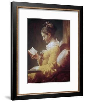 Young Girl Reading-Jean-Honoré Fragonard-Framed Giclee Print