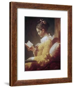 Young Girl Reading-Jean-Honoré Fragonard-Framed Giclee Print