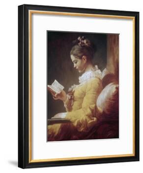 Young Girl Reading-Jean-Honoré Fragonard-Framed Giclee Print