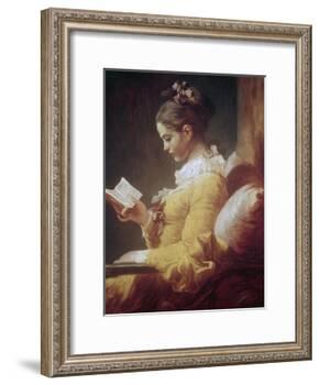 Young Girl Reading-Jean-Honoré Fragonard-Framed Giclee Print