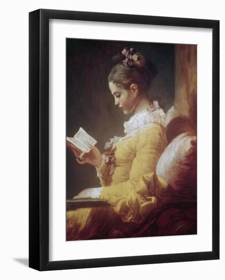 Young Girl Reading-Jean-Honoré Fragonard-Framed Giclee Print