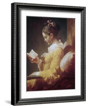 Young Girl Reading-Jean-Honoré Fragonard-Framed Giclee Print