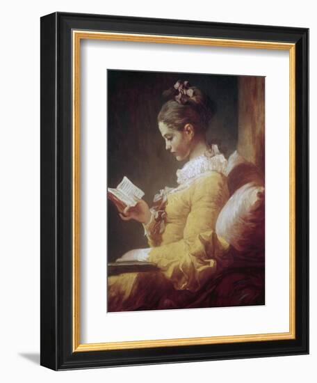 Young Girl Reading-Jean-Honoré Fragonard-Framed Giclee Print