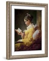 Young Girl Reading-Jean-Honoré Fragonard-Framed Giclee Print