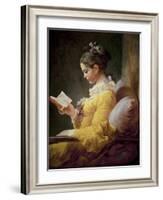Young Girl Reading-Jean-Honoré Fragonard-Framed Giclee Print