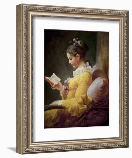 Young Girl Reading-Jean-Honoré Fragonard-Framed Giclee Print