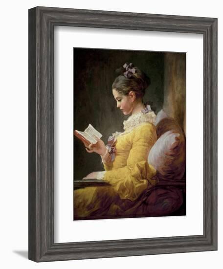 Young Girl Reading-Jean-Honoré Fragonard-Framed Giclee Print