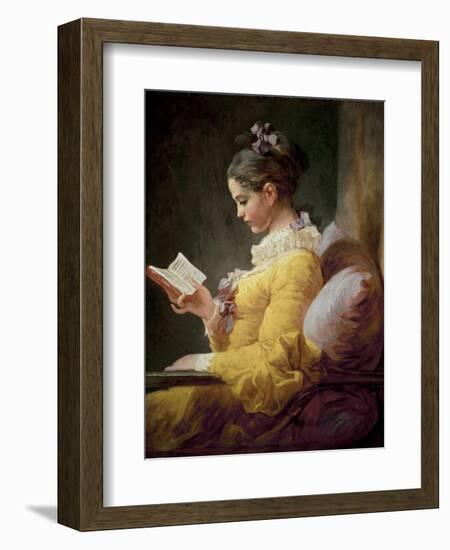 Young Girl Reading-Jean-Honoré Fragonard-Framed Giclee Print