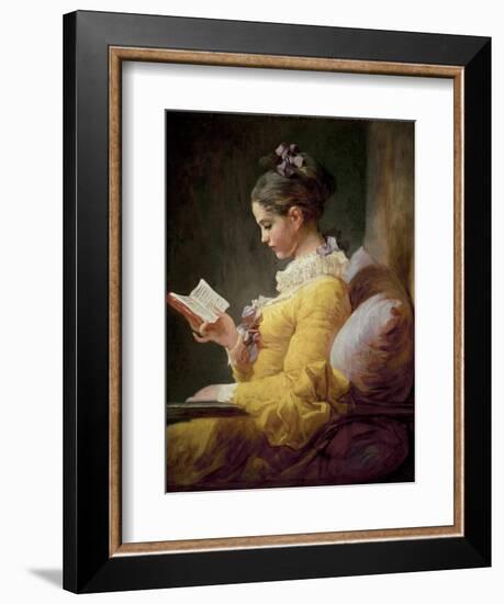 Young Girl Reading-Jean-Honoré Fragonard-Framed Giclee Print