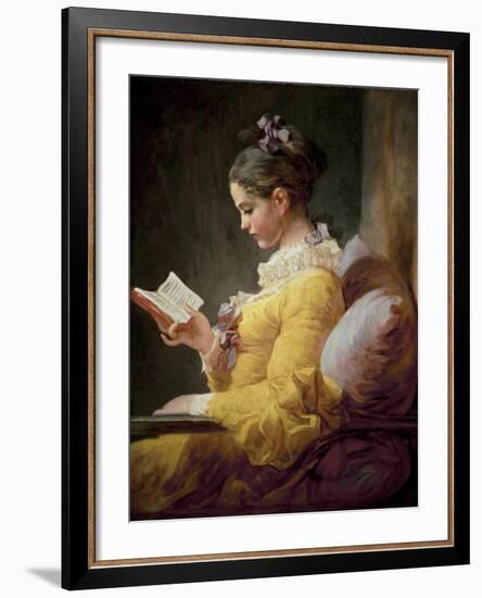 Young Girl Reading-Jean-Honoré Fragonard-Framed Giclee Print