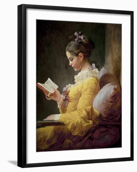 Young Girl Reading-Jean-Honoré Fragonard-Framed Giclee Print