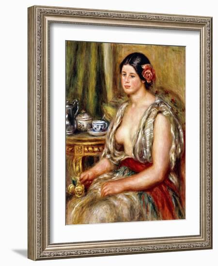 Young Girl Seated in Oriental Costume, 1905-Pierre-Auguste Renoir-Framed Giclee Print