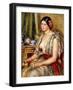 Young Girl Seated in Oriental Costume, 1905-Pierre-Auguste Renoir-Framed Giclee Print