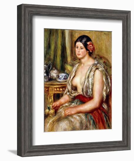 Young Girl Seated in Oriental Costume, 1905-Pierre-Auguste Renoir-Framed Giclee Print