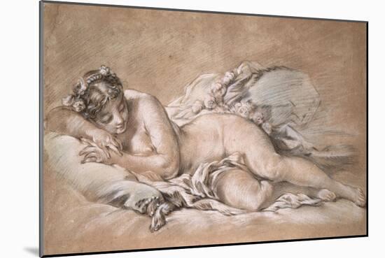 Young Girl Sleeping, c.1758-Francois Boucher-Mounted Giclee Print