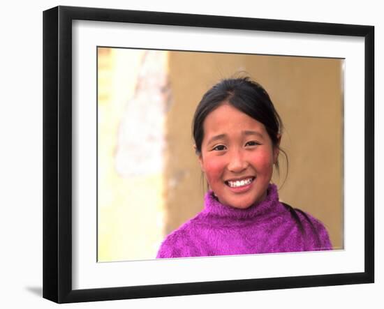Young Girl, Ulaan Baatar, Mongolia-Bill Bachmann-Framed Photographic Print