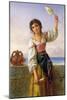 Young Girl with a Distaff-Joseph Bouvier-Mounted Giclee Print