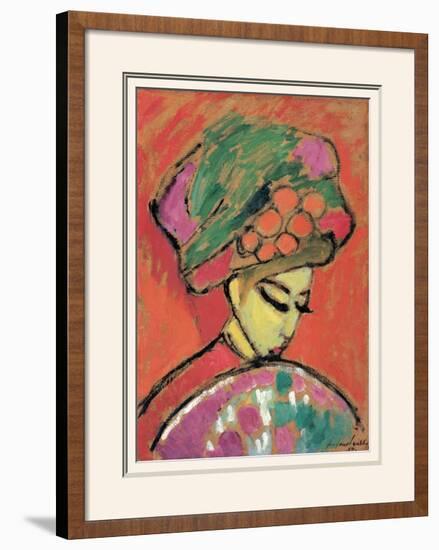 Young Girl with a Flowered Hat-Alexej Von Jawlensky-Framed Giclee Print