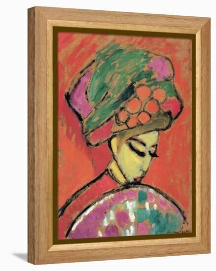 Young Girl with a Flowered Hat-Alexej Von Jawlensky-Framed Premier Image Canvas