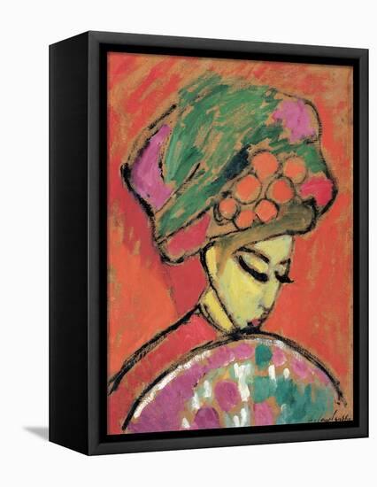 Young Girl with a Flowered Hat-Alexej Von Jawlensky-Framed Premier Image Canvas