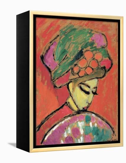 Young Girl with a Flowered Hat-Alexej Von Jawlensky-Framed Premier Image Canvas