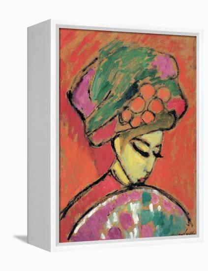 Young Girl with a Flowered Hat-Alexej Von Jawlensky-Framed Premier Image Canvas