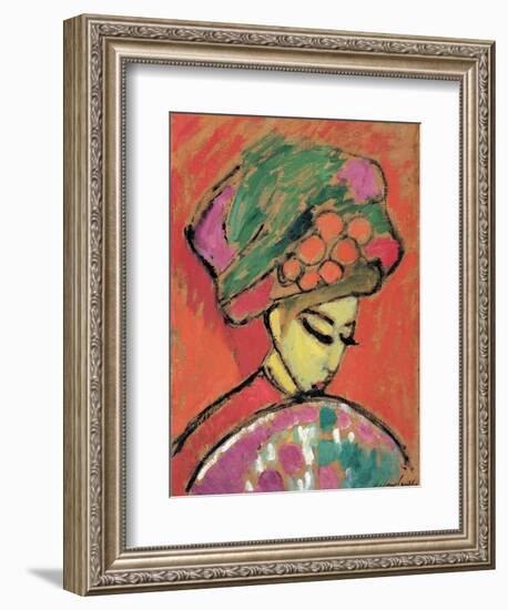 Young Girl with a Flowered Hat-Alexej Von Jawlensky-Framed Giclee Print