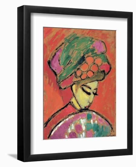 Young Girl with a Flowered Hat-Alexej Von Jawlensky-Framed Giclee Print