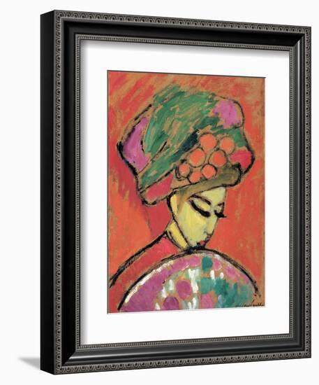 Young Girl with a Flowered Hat-Alexej Von Jawlensky-Framed Giclee Print