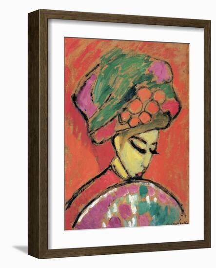 Young Girl with a Flowered Hat-Alexej Von Jawlensky-Framed Giclee Print