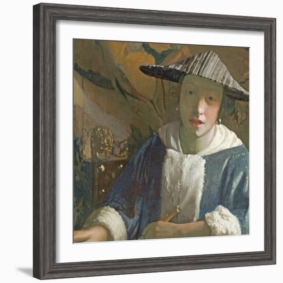 Young Girl with a Flute, C.1665-70-Johannes Vermeer-Framed Giclee Print