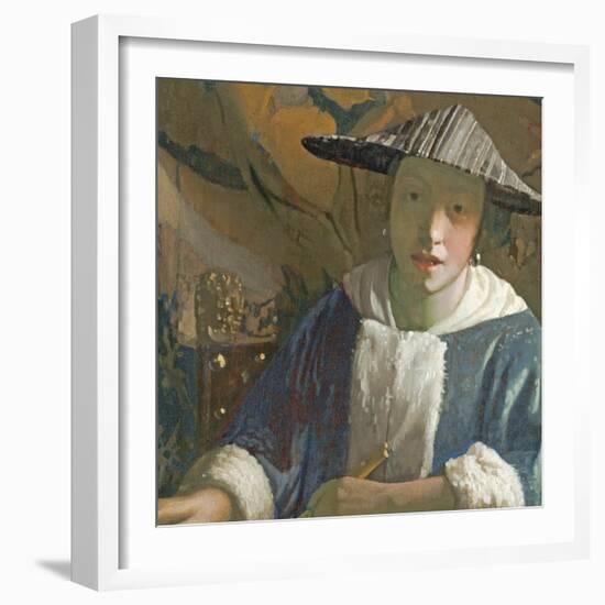 Young Girl with a Flute, C.1665-70-Johannes Vermeer-Framed Giclee Print