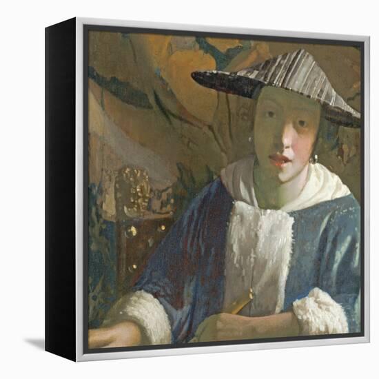 Young Girl with a Flute, C.1665-70-Johannes Vermeer-Framed Premier Image Canvas