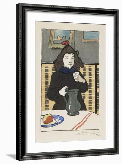 Young Girl with a Pitcher, 1890-Auguste Lepere-Framed Giclee Print