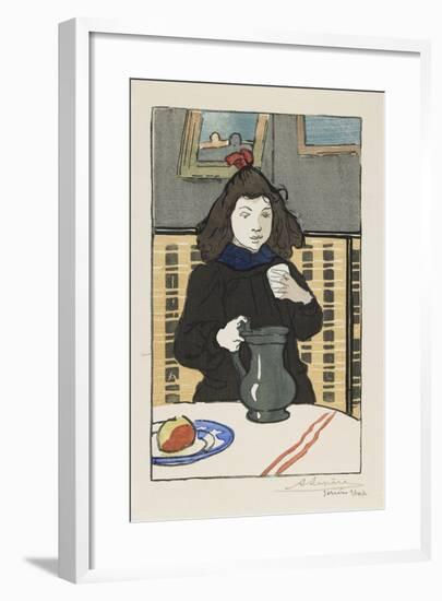 Young Girl with a Pitcher, 1890-Auguste Lepere-Framed Giclee Print