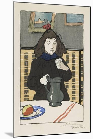 Young Girl with a Pitcher, 1890-Auguste Lepere-Mounted Giclee Print